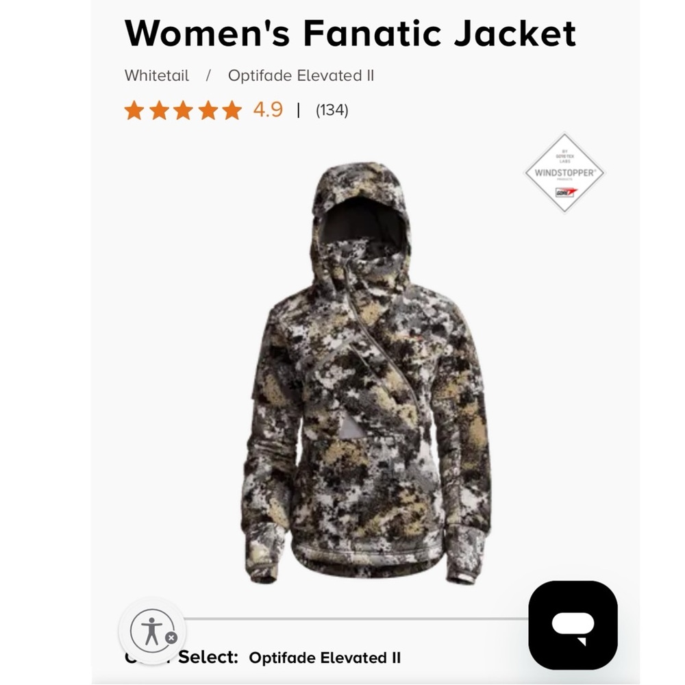 SOLD Women’s Sitka Fanatic Jacket- Medium- LIKE NEW